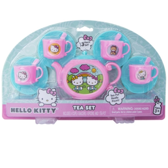 Hello Kitty Pink Character Tea Party 13 Piece Set New - Picture 4 of 6